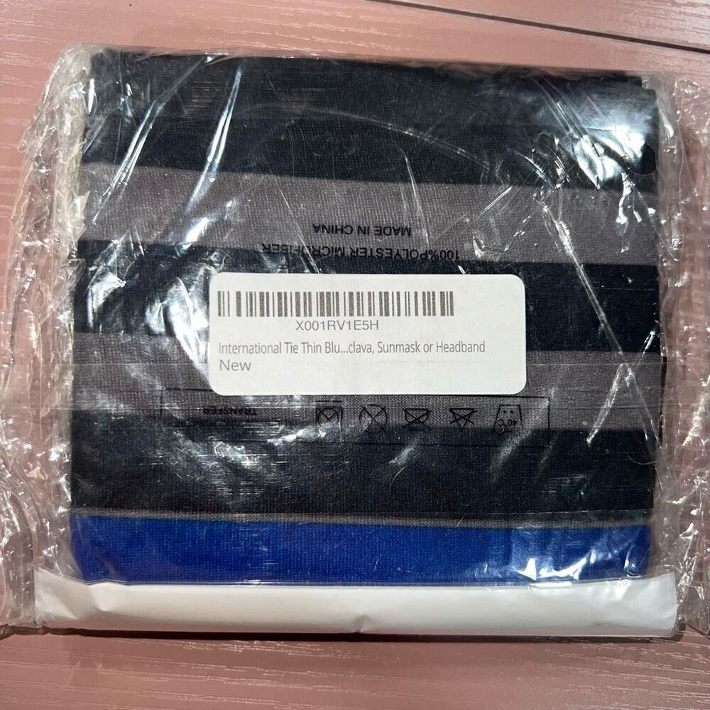 Blue Line Flag Police Face Mask - Picture 3 of 3